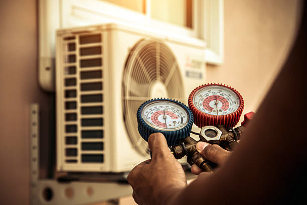 Professional Heat Pump Repair technician working in Mooresboro, NC